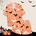 thumbnail image 4 of WEAIXIMIUNG Children's Leisure Printed Button Collar Short Sleeved Top Shorts Pajama Set 8-9 Years, 4 of 5