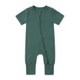 thumbnail image 1 of TIWEKE Newborn Baby Girl,Baby Rompers Footless Pajamas Zipper Short Sleeve Sleeper Jumpsuit,Sizes 12-18 Months, 1 of 2
