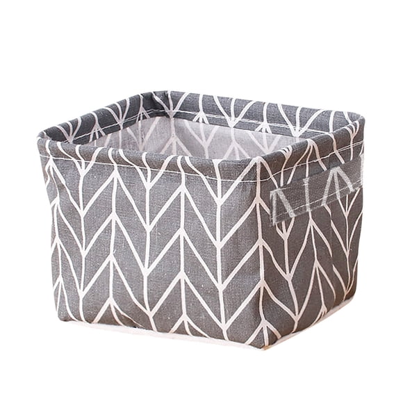 Gray Fabric Storage Basket – Nordic-Style Organizer with Handles for Wardrobe & Office