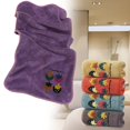 thumbnail image 2 of Serviette en Coton Fraise Coraux Polaire Absorbante Violette, 2 of 4
