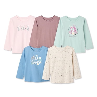 George Toddler Girls' Long-Sleeve T-Shirt 5-Pack