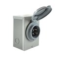 thumbnail image 1 of Conntek 80601-GYBX 30 Amps 125/250 Volts Power Inlet Box, For Generators Up to 7,500 Watts, Grey Cap, 1 of 4