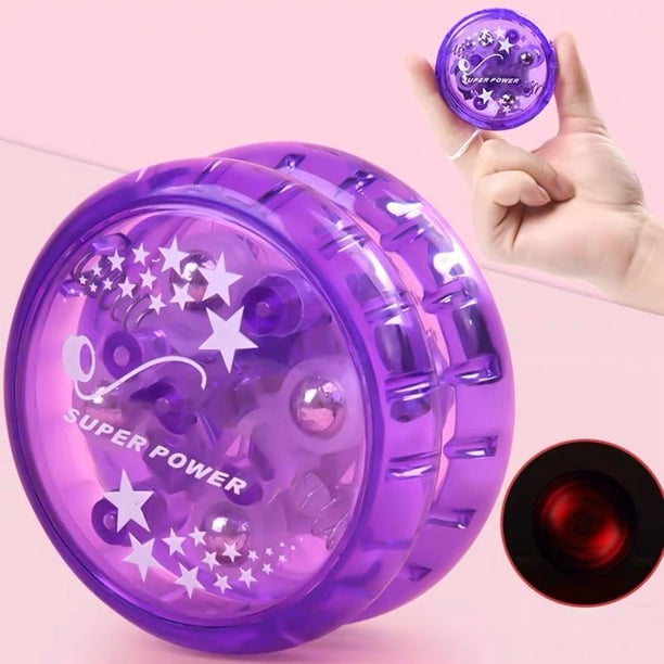 Yoyo lumineux avec batterie supplémentaire, MAGICYOYO Y02 Aurora Professional Yoyo non réactif avec gant Yoyo, sac