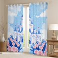 thumbnail image 2 of Erosebridal Rideaux et Draperies Romantiques Roses (38x45), Château Bleu 30 %-50 % Rideaux Occultants pour Chambre, Filles Enfants, 2 of 6