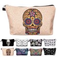 thumbnail image 2 of Women Cosmetic Bag Fashion Digital Printing Skeleton Makeup Bag Toiletry Bag, 2 of 10