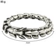 thumbnail image 4 of Thinsony Distinctive Gothic Punk Dragon Scale Bangle 48 inches Cool and Contemporary Steel 8.26 Inch 1Set, 4 of 6