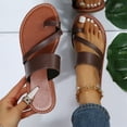 thumbnail image 4 of Cameland Sandales Plates Décontractées Sandales et Pantoufles Style Rétro de Plage Chaussures pour Femmes Grande Pointure, 4 of 5