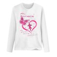 thumbnail image 3 of Fridja Haut Décontracté pour Femmes contre le Cancer du Sein à Manches Longues Col Rond Chandail en Molleton Chandail Blouse, 3 of 4