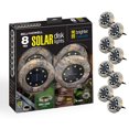 thumbnail image 1 of Bell + Howell Disques Lumineux Solaires Ronds en Pierre à 8 DEL - Lot de 8, 1 of 5