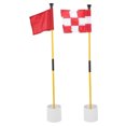 thumbnail image 4 of Ensemble de Coupelles et Trous pour Pin's de Golf, Drapeau, Mini, Vert, Bâton de Drapeau, Fournitures d'Entraînement de Cour, Portable, 2 Sections, Détachable, Rouge, 4 of 6