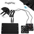 thumbnail image 2 of Solar Panel Fan Kit, 10W 12V Solar Powered Fan Outdoor Waterproof, Portable Ventilator Exhaust Fan with 2M Long Cable, 2 of 6