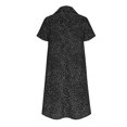 thumbnail image 5 of LOVZFMLL Robe à Pois pour Femme, Nouvelle Collection Printemps/été, Col à Manches Courtes, Robe Longueur Genou, Noir G, 5 of 5