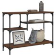 thumbnail image 1 of vidaXL Table Console avec Étagères Chêne Brun 100x35x75 cm, 1 of 5