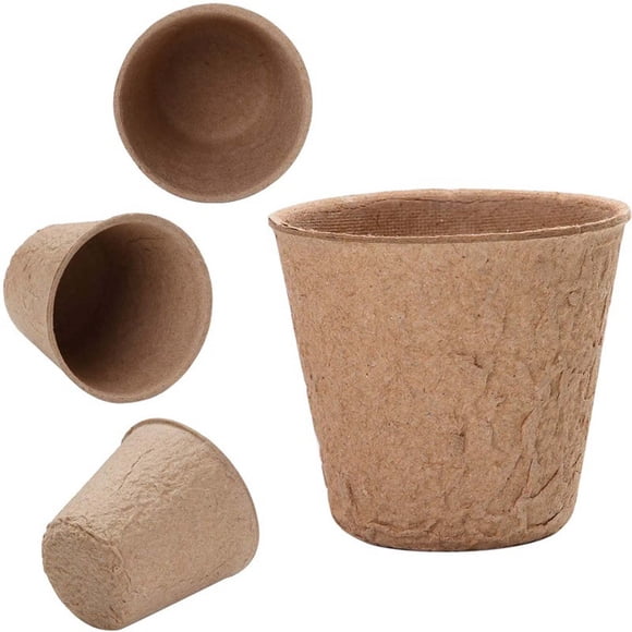 B Paper Biodegradable Pulp Seed Germination Pot 6X6Cm For Garden Planting Cultivation