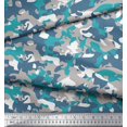 thumbnail image 2 of Soimoi Rayon Fabric Two Tone With Grey Camouflage Printed Fabric 1 Yard 42 Inch Wide, 2 of 3