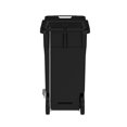 thumbnail image 3 of Safco Products Plastic Step-On Touchless 32 Gallon Trash Can in Black, 3 of 7