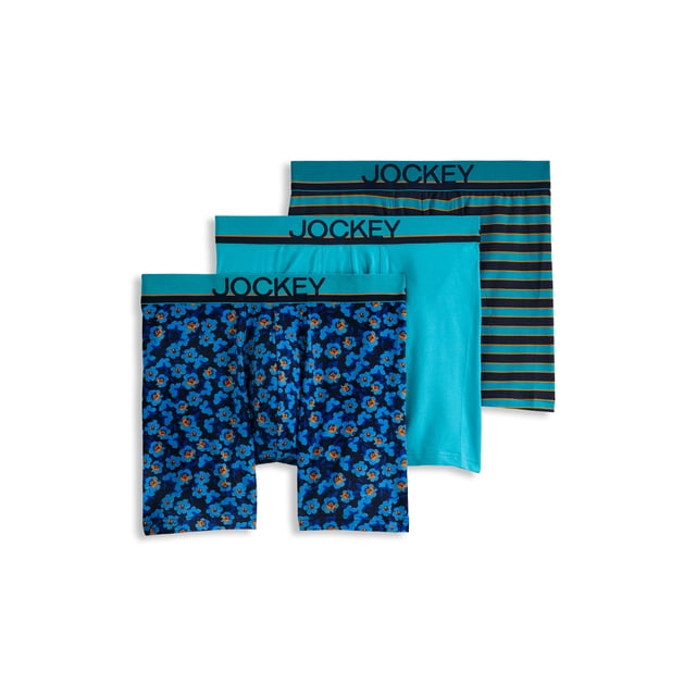 Jockey Men's True Style 6" Boxer Brief - 3 Pack