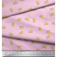 thumbnail image 2 of Soimoi Pink Silk Fabric OMG Text Fabric Prints By Yard 42 Inch Wide, 2 of 5