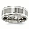 thumbnail image 1 of Edward Mirell Bande en Titane avec Incrustation d'Argent Sterling 9mm Taille 8, 1 of 4