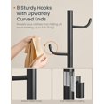 thumbnail image 4 of SONGMICS HOME Cactus-Shaped Coat Rack, Coat Rack Freestanding, Coat Rack Stand with 8 Sturdy Hooks, with Curved Ends, 69 Inches Tall, for Clothes, Hats, Bags, Ink Black, 4 of 5