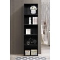thumbnail image 4 of Hodedah HID25 BLACK Five Shelf Bookcase - Black, 4 of 5