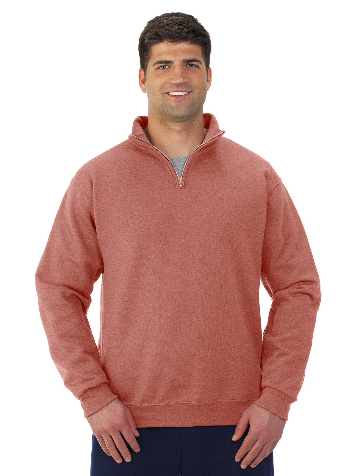 Jerzees Mens NuBlend Quarter Zip Cadet Collar Sweatshirt, S