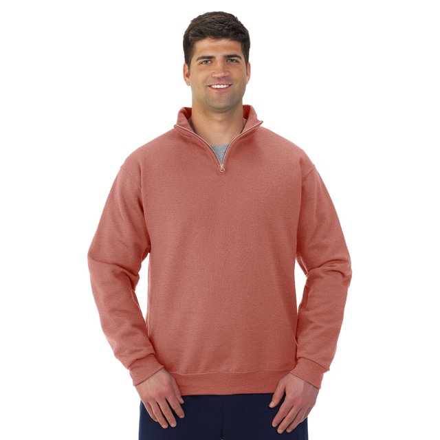 Jerzees Mens NuBlend Quarter Zip Cadet Collar Sweatshirt, S