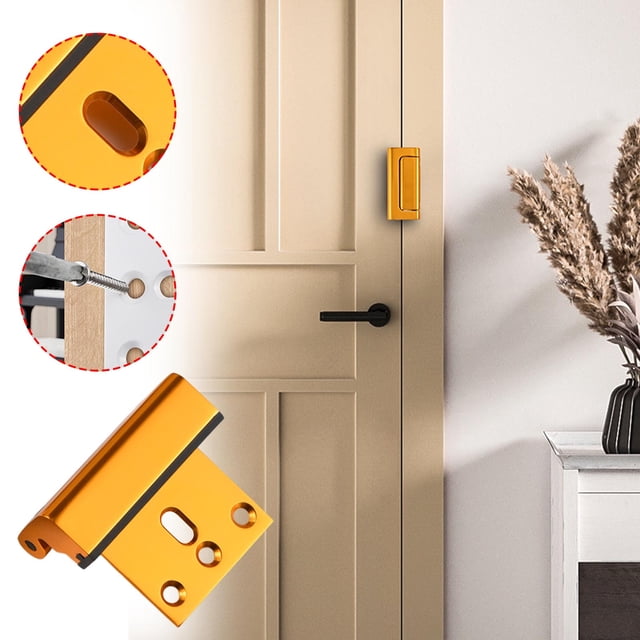 Heavy-Duty Door Reinforcement Lock for Home Security - 800 lb Kick-Proof Protection with Easy Installation for Bedroom, Bathroom, and Entry Doors