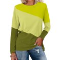 thumbnail image 1 of Birdeem Women's Solid Round-Neck Long Sleeve Top, 1 of 12