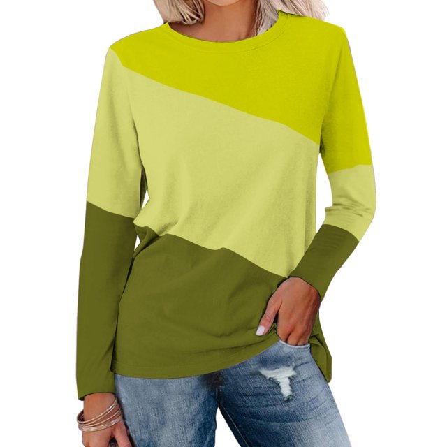 Birdeem Women's Solid Round-Neck Long Sleeve Top