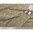 thumbnail image 3 of Soimoi Poly Georgette Fabric Coral & Seashell Ocean Printed Fabric 1 Yard 42 Inch Wide, 3 of 3