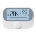 thumbnail image 2 of Wireless RF Boiler Thermostat For Tuya Smart App Programmable Room Temperature Controller With Rotary Knob Weather Humidity Display Antifreeze Function White, 2 of 7