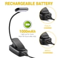 thumbnail image 4 of Anpro 2 Pack Rechargeable Book Light 6 LED, 3 Brightness Levels Lighting & 3 Colour Temperatures, up to 40 Hours Reading, Lightweight Clip on Reading Lights for Books in Bed, 4 of 8