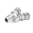 thumbnail image 4 of 2 Way Connector G1/2 Thread Quick Coupler Air Splitter Coupler Carbon Steel  Plated Air Compressor Splitter Air Hose Splitter Coupler, 4 of 8