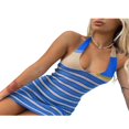 thumbnail image 2 of Robe Moulante en Tricot pour Femmes Y2K Évider Midi Robes Sans Manches 2022 Été Robe de Plage, 2 of 5