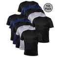 thumbnail image 1 of Blank Activewear Lot de 10 T-Shirts pour Hommes, Tissu de Performance à Séchage Rapide, 1 of 4