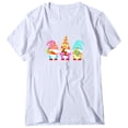 thumbnail image 1 of Économies d'Été FY24 Hauts de Pâques pour Femmes, PEZHADA Femmes Décontracté Grande Taille Imprimé Col Rond Manches Courtes T-Shirts de Pâques Chemisiers Hauts T-Shirt Graphique Hauts Blanc P, 1 of 5