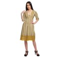 thumbnail image 3 of Moomaya Robe Imprimée Longueur Genou pour Femmes Grande Taille Vêtements Décontractés Tenue d'Été, 3 of 4