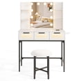 thumbnail image 2 of Costway Makeup Vanity Desk with Hollywood Mirror & Lights 3-Color Induction Lighting, 2 of 10
