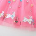 thumbnail image 4 of MIASHUI Robes de Pâques pour Filles, Robe Décontractée à Manches Courtes avec Lapin, Rose, 3-4 Ans, 4 of 6