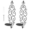 thumbnail image 4 of 2Pcs Wall Candle Sconce Holder Wall Mounted Pillar Candlestick Decorations, 4 of 8