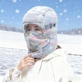 thumbnail image 3 of 2 In One Windproof Full Cover Outdoor Riding With Glasses Winter Windproof Glasses Thermal Thick Hat Windproof Full Cover With Glasses Winter Thermal Thick Ski Cap Camping Hiking Womens Stocking Hat, 3 of 3