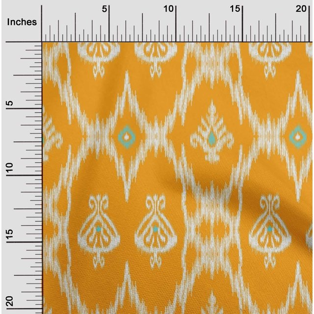 oneOone Polyester Lycra Fabric Geometric Ikat Printed Craft Fabric BTY 56 Inch Wide