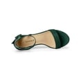 thumbnail image 4 of BLISSFUL STEP Sandales à Talon Épais pour Femmes avec Bride à la Cheville Vert 8, 4 of 8