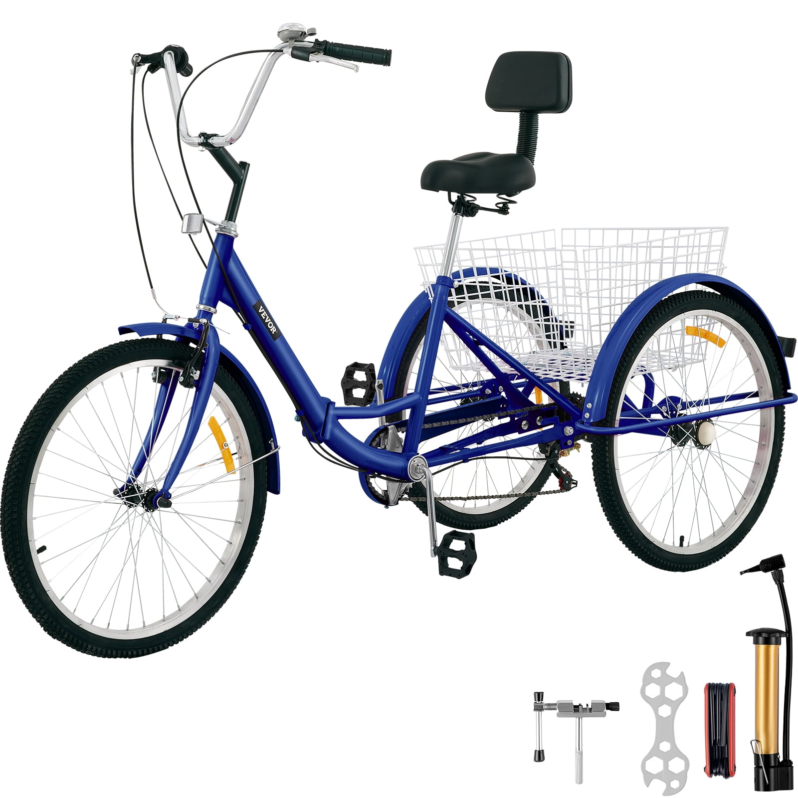 Tricycle de 7 vitesses - 7 roues - Pour adulte - Avec lampe LED - Panier à légumes et porte-gobelet - Pliable - Pour adulte - Noir Tricycle de 7 vitesses - 7 roues - Pour adulte - Avec lampe LED - Panier à légumes et porte-gobelet - Pliable - Pour adulte - Noir