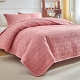 thumbnail image 4 of Dvruxg Double Sided Washed Quilted Bed Cover Set (3 Pcs) – Solid Color Comforter Cover with 2 Pillowcases (20x26 inch) – Soft, Breathable Polyester Bedding for All Seasons, 4 of 5