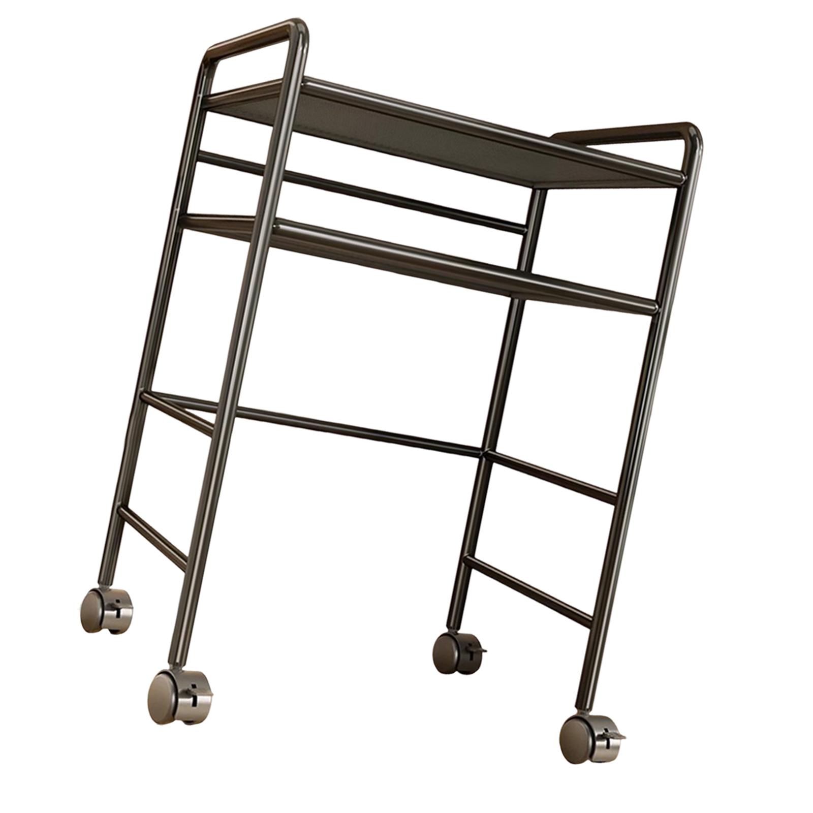 veasfak Cat Food Can Storage Cart Metal Shelf above Litter Box Rolling Storage Stand Large