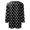 thumbnail image 4 of Lenpel T-Shirts pour Femmes Grande Taille Décontractés à Manches 3/4, Col Ras du Cou, T-Shirts Imprimés, Hauts, Tuniques de Printemps Été, 4 of 5