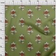 thumbnail image 2 of oneOone Cotton Silk Fabric Leaves & Floral Block Print Sewing Fabric BTY 42 Inch Wide, 2 of 4