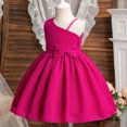 thumbnail image 4 of WEAIXIMIUNG Robes d'Été pour Filles Taille 6-7 Robe de Concours pour Enfants Filles Robe de Fête Nœud Papillon Sans Manches, 4 of 5